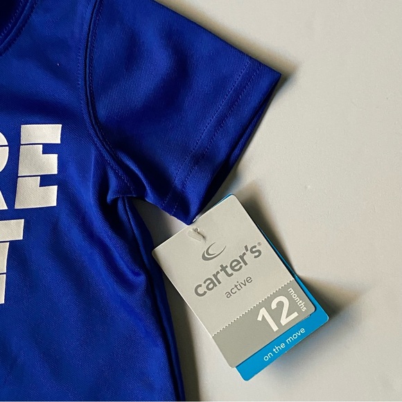 Football Shirt Size 12 Months NWT Future Draft Pick New Carter’s Blue Baby - Picture 3 of 10